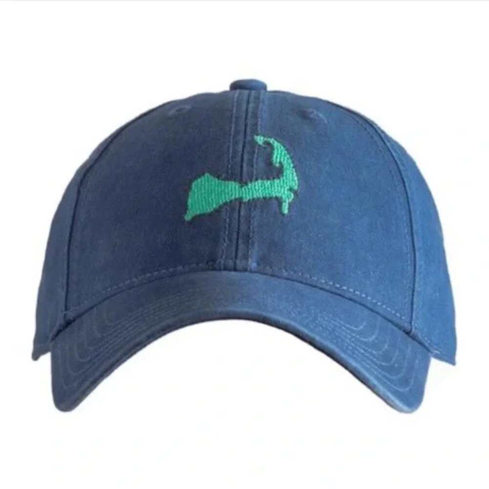 Harding Lane Cape Cod Needlepoint Hat, Navy/Kelley